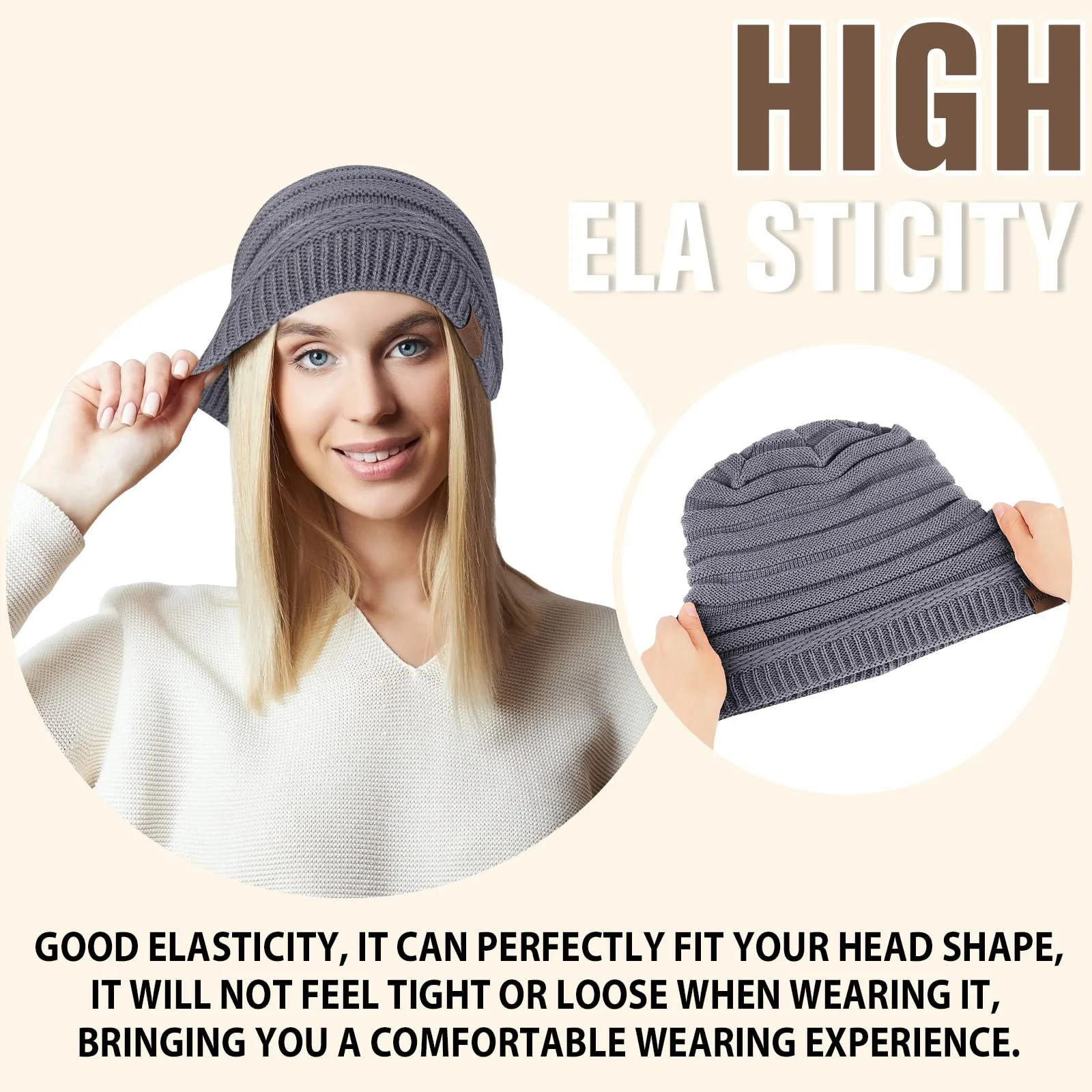 Шапка HAMUNI Женская, дышащая вязаная, фото №2 Шапка HAMUNI Женская, дышащая вязаная, фото №2