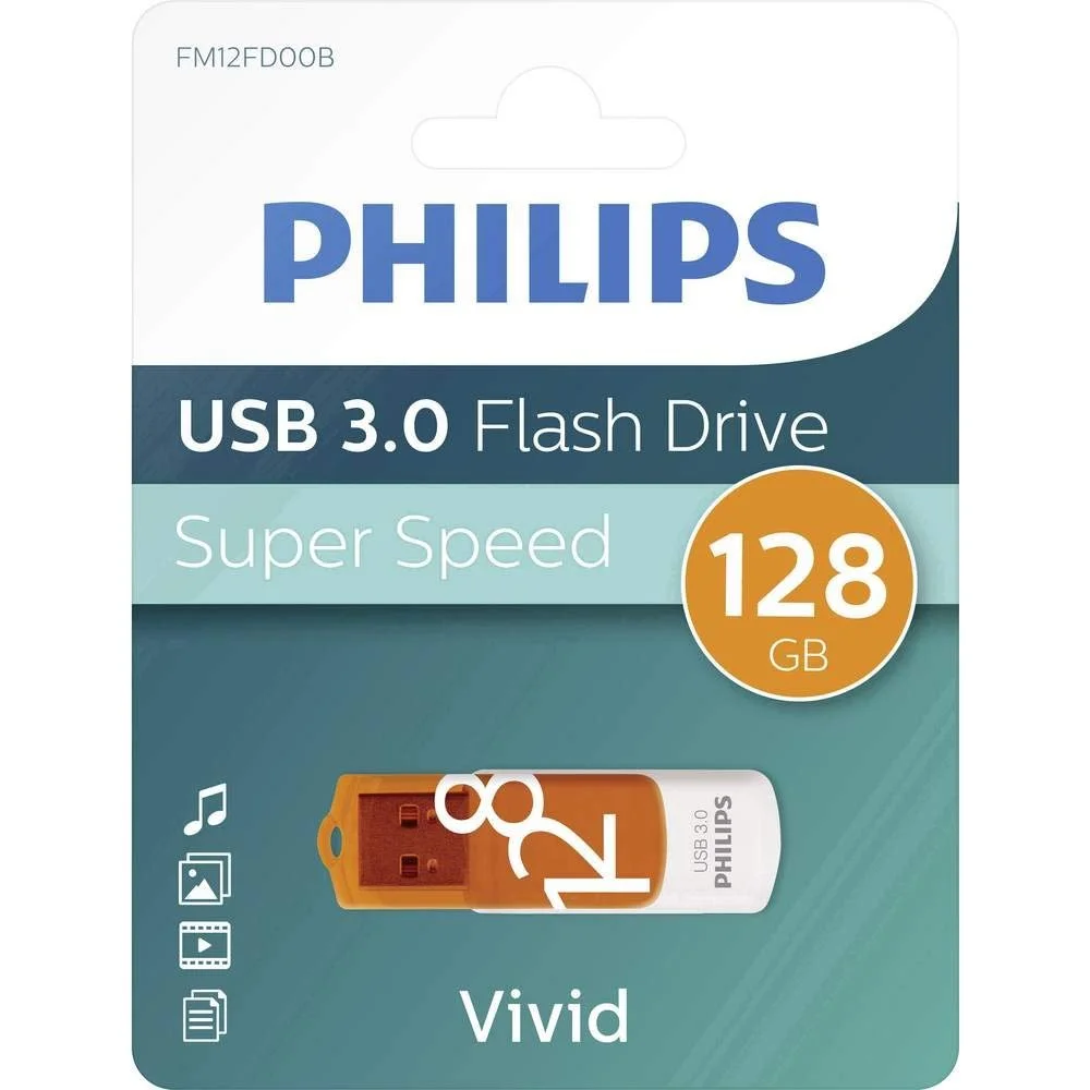 USB-флеш-накопичувач Philips Vivid 128 GB USB 3.0 White, фото №4 USB-флеш-накопичувач Philips Vivid 128 GB USB 3.0 White, фото №4