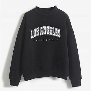 Женский Пуловер Los Angeles Аниме эстетический круглый вырез принт буквы колледжа однотонный свободный крой зима осень synthetic.ua - Фото 1
