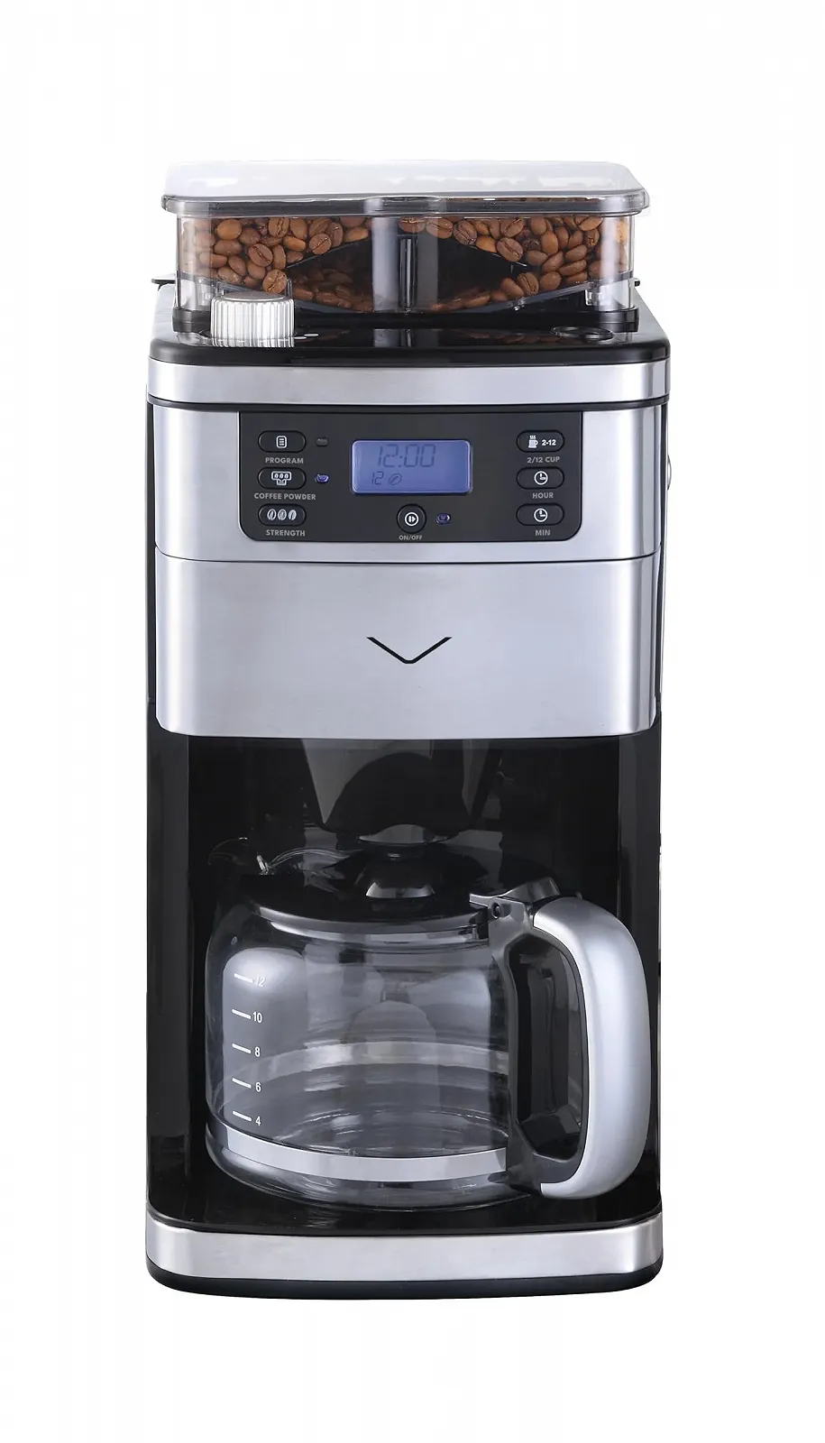 Капельная кофеварка Vestel FCMG7080 X Fresh с кофемолкой 900 W 1.5 л нержавеющая сталь, фото №1