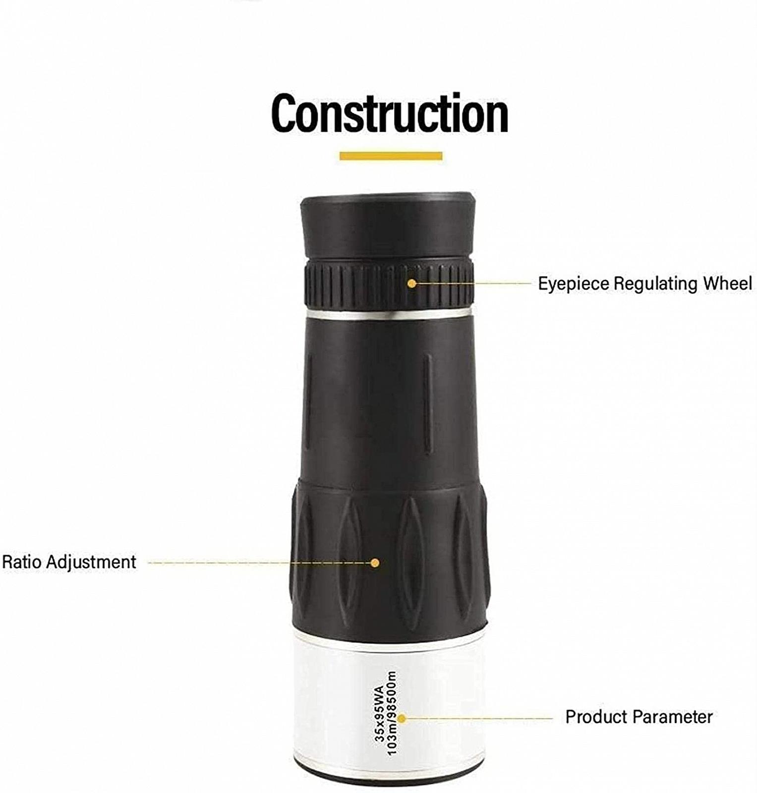 Монокуляр Telescopes 8x25 HD для дорослих Водонепроникний і протитуманний FMC Bak4 Prism, фото №4