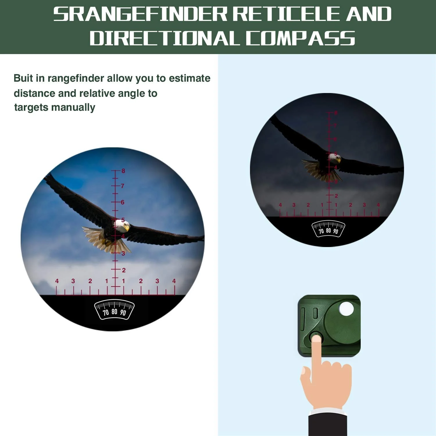 Бінокль Marine 10x50 Морський з нічним баченням, далекоміром та компасом, фото №6