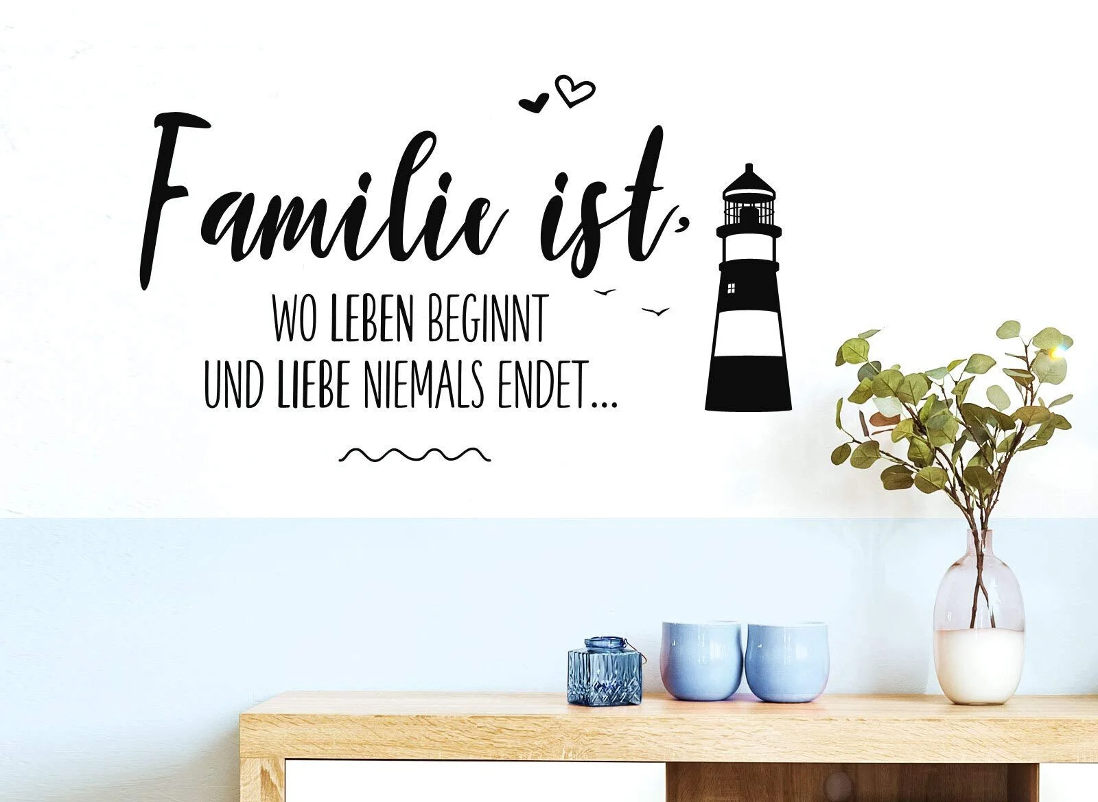 Наклейка на стіну W3475 Family ist + Lighthouse 58 x 34 см Чорний, фото №2