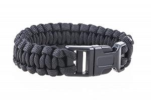 Браслет Paracord LILLYBOX Багатофункціональний Чорний - Фото 1