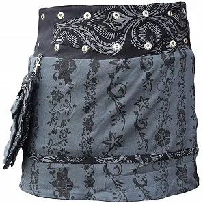 Юбка Gheri Короткая Цветочная Съемный Карман Двусторонняя Хлопковая synthetic.ua - Фото 1