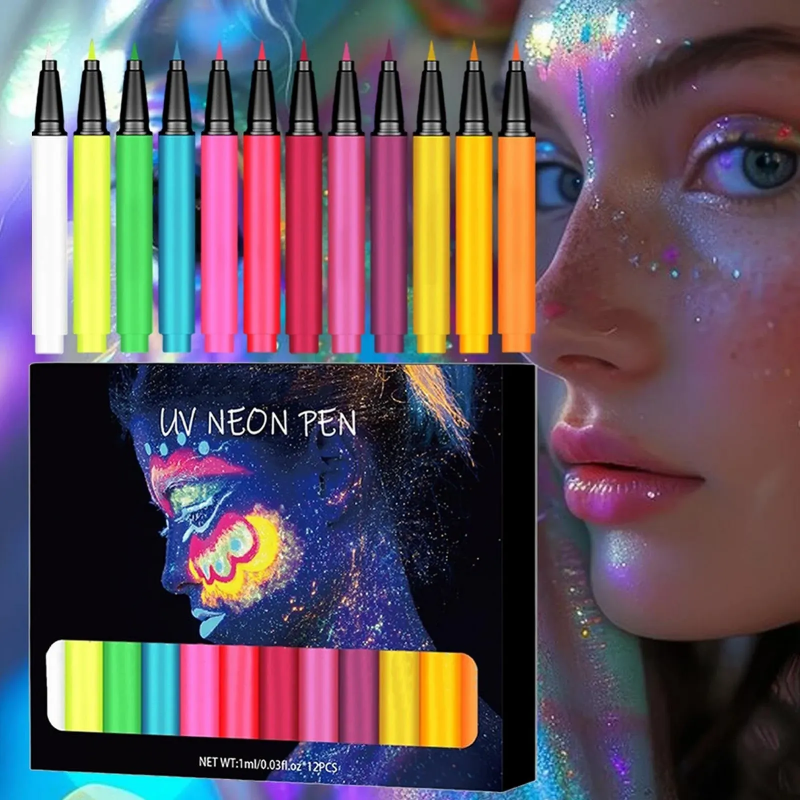 Рідка Підводка Neon Rainbow Glow Неоновий Макіяж, фото №7 Рідка Підводка Neon Rainbow Glow Неоновий Макіяж, фото №7