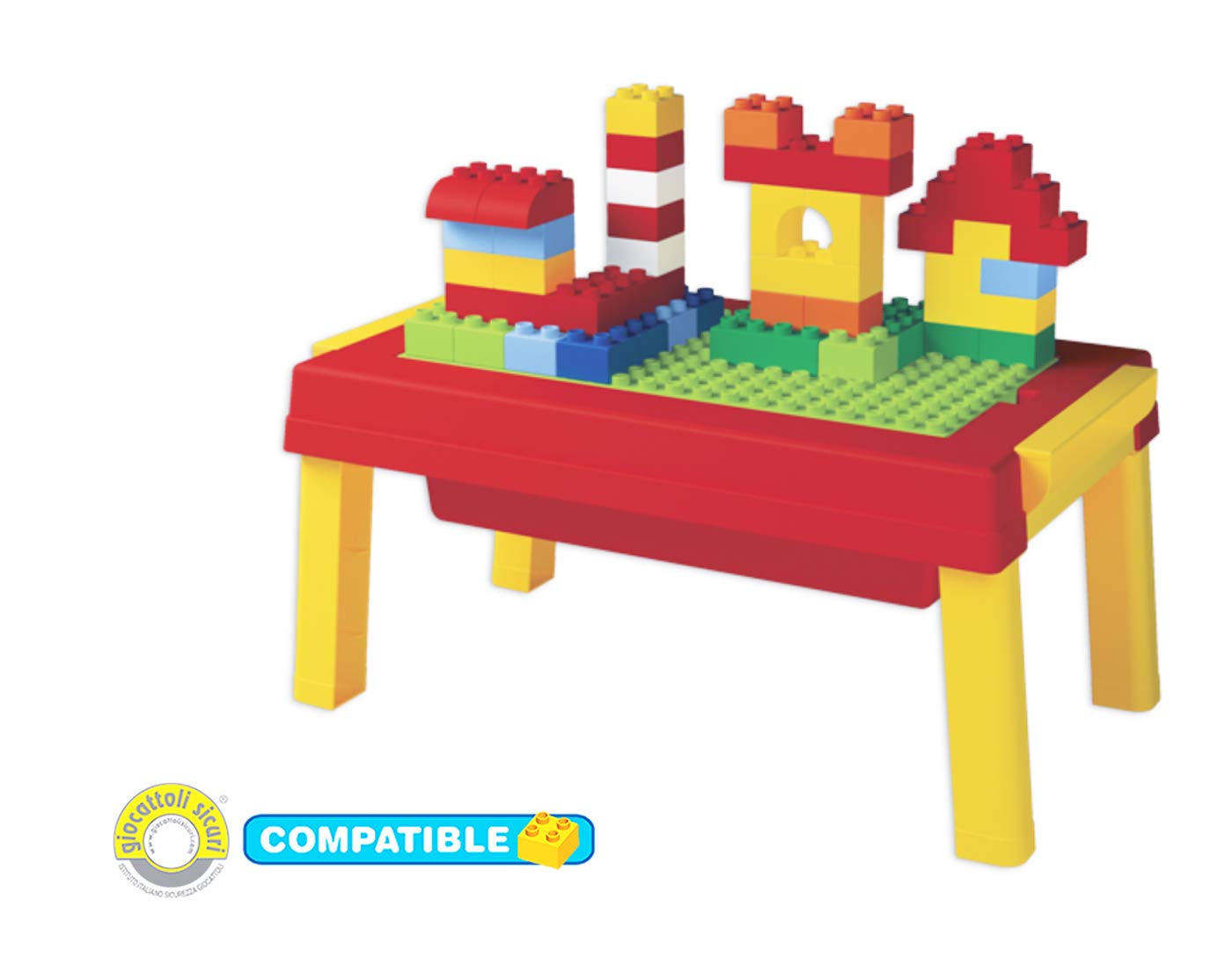 Конструктор Unico Plus Table с 50 блоками Большая основная плита, фото №1