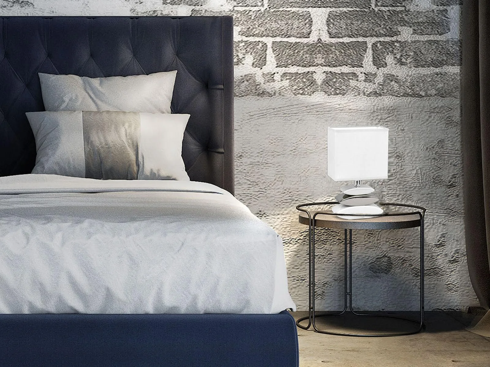 Настільна лампа Honsel Leuchten Liner 53581 білий/сріблястий 29 см, фото №6