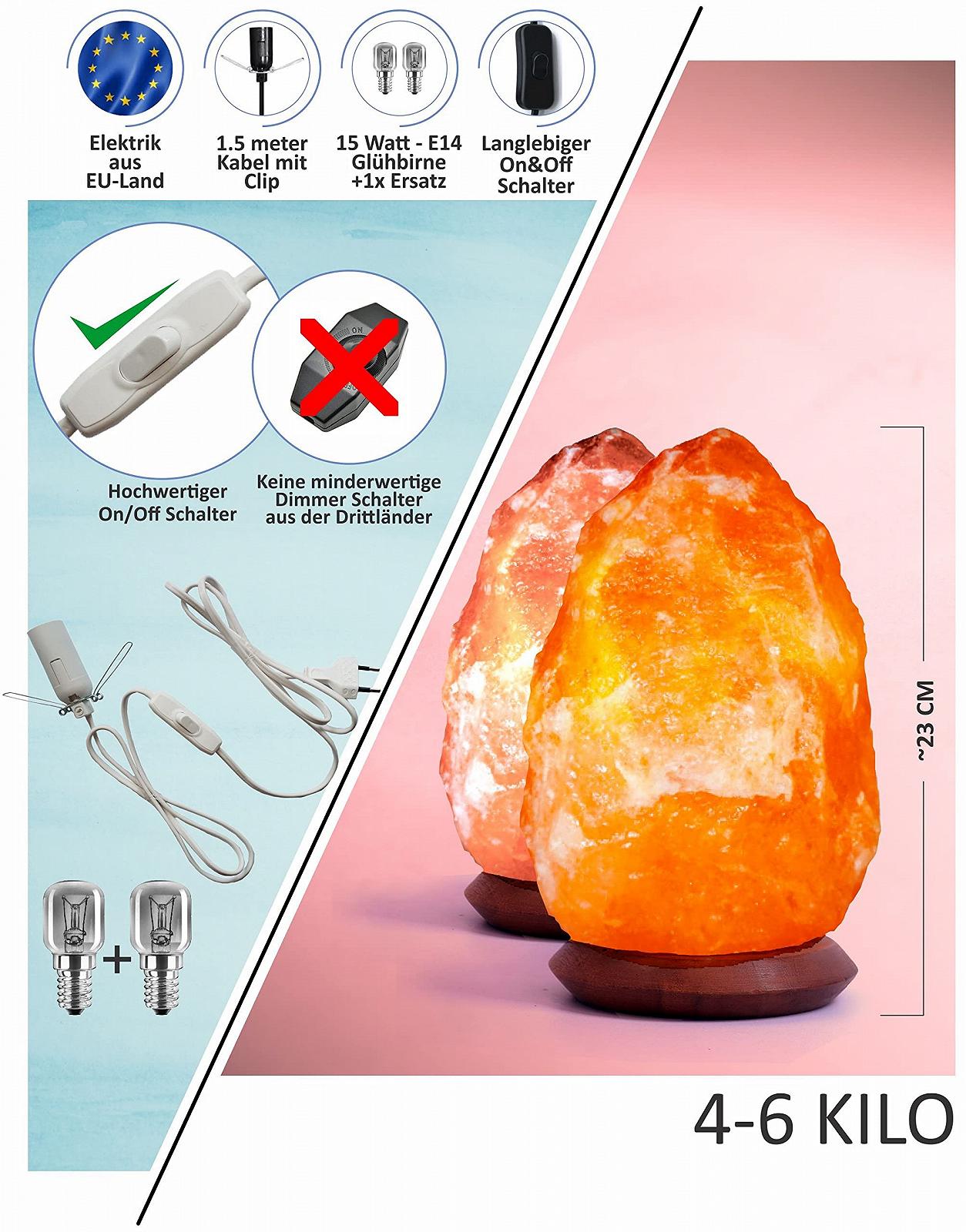 Соляна лампа SalNatural Pink Crystal Натуральна форма E14 Рожевий, фото №3