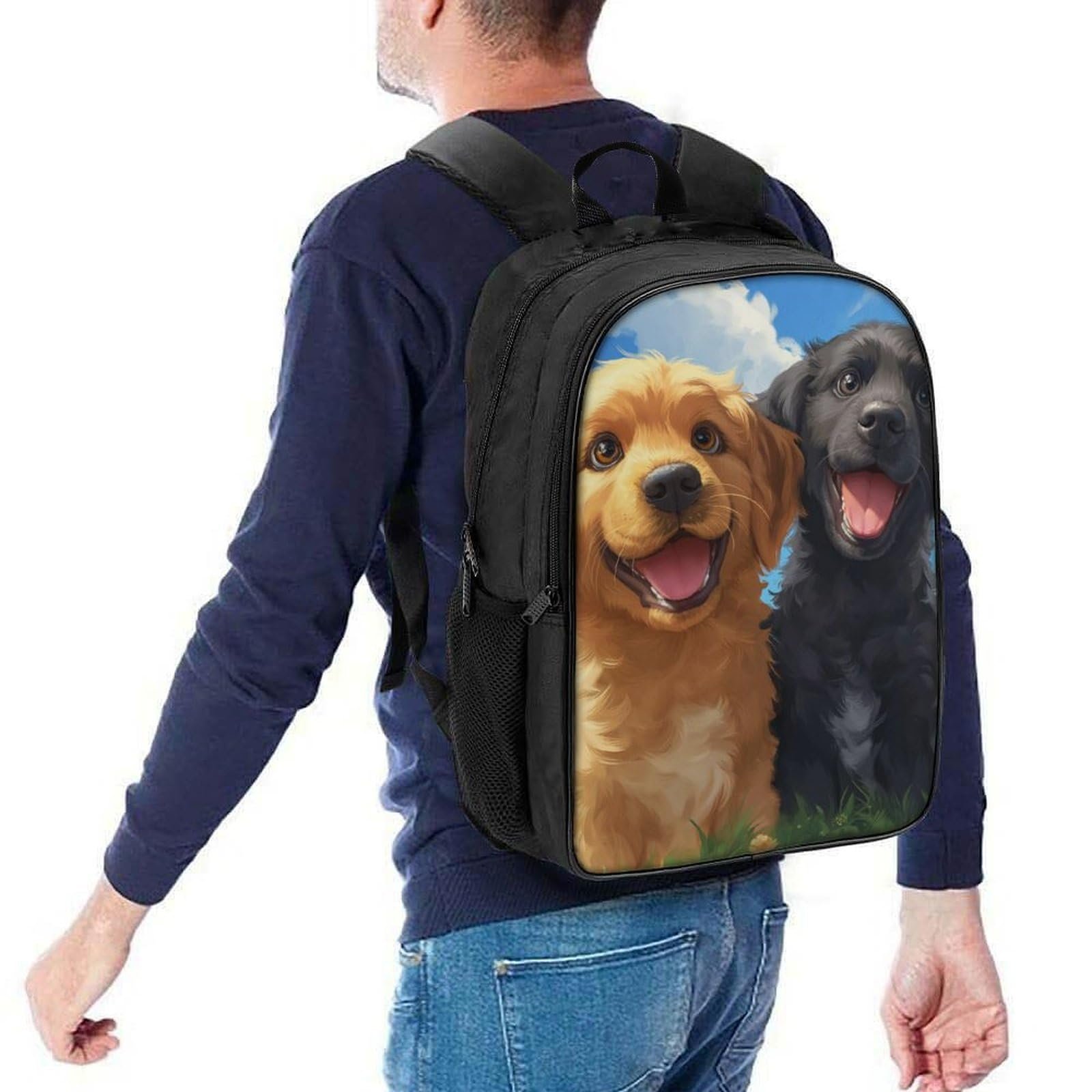 Шкільний рюкзак FPAKAKIIE Golden Retriever для дівчаток-підлітків, велика шкільна сумка, рюкзак для школи, трекінгу, рюкзак для школи, подорожей, шкільний ранець 40x28x16 см, фото №5