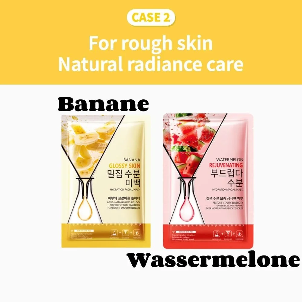 Тканинні маски для обличчя Набір з 7 штук - Зволожуюча маска з натуральними інгредієнтами, фото №3