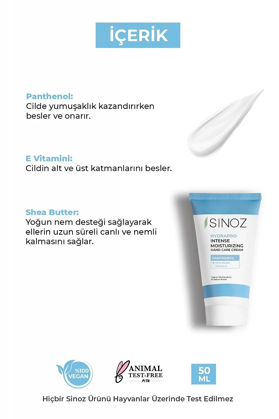 Крем для рук Sinoz Intensive Moisturising 50 мл, фото №3