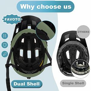 Шолом Favoto MTB з козирком, легкий, технологія подвійного Inmould synthetic.ua - Фото 1