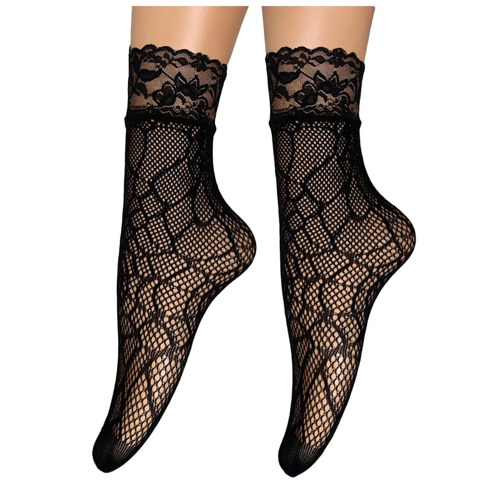 Прозрачные кружевные чулки Кружевные носки Готические сетчатые носки Сексуальные сетчатые носки Прозрачные носки Костюмные носки Женские кружевные носки Короткие эластичные кружевные носки Кружевные сетчатые носки Тонкие модные, фото №1