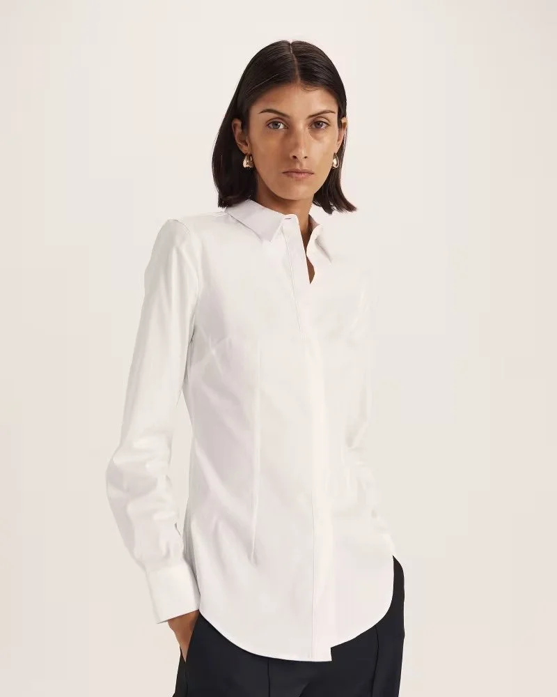 Жіноча сорочка MAVI Long Sleeve Shirt у класичному білому кольорі White - M, фото №2