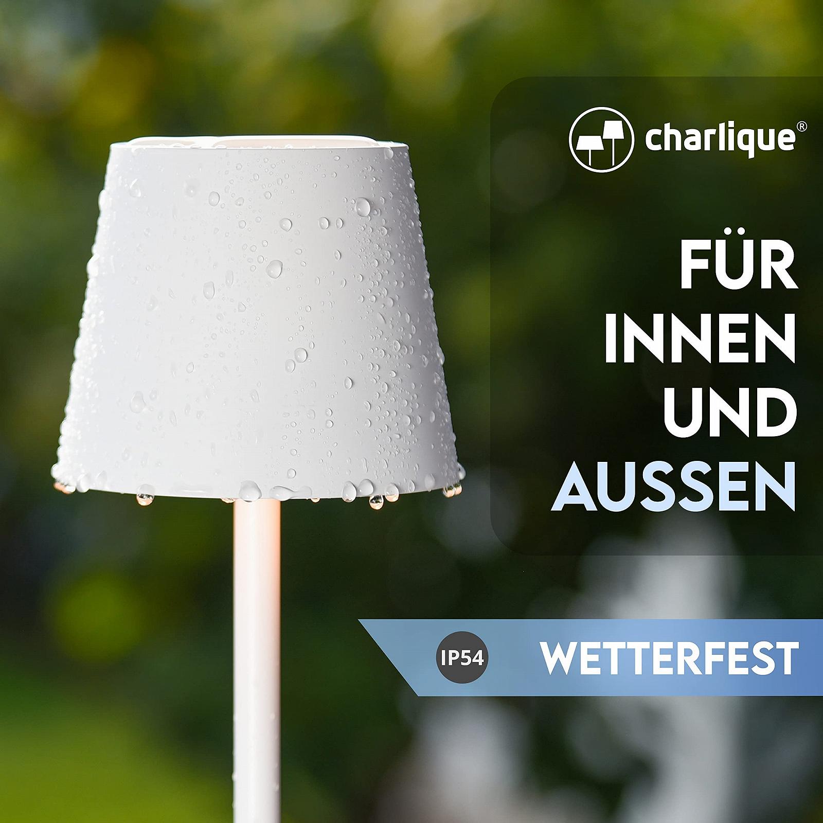 Настільна лампа charlique Dinner Light Mini LED 28 см Акумуляторна USB IP54 Біла, фото №5