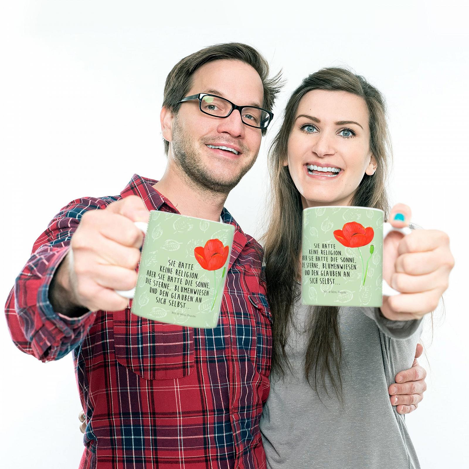 Детская кружка Mr. & Mrs. Panda Цветок Мак Вера Религия Любовь к природе Сад, фото №5