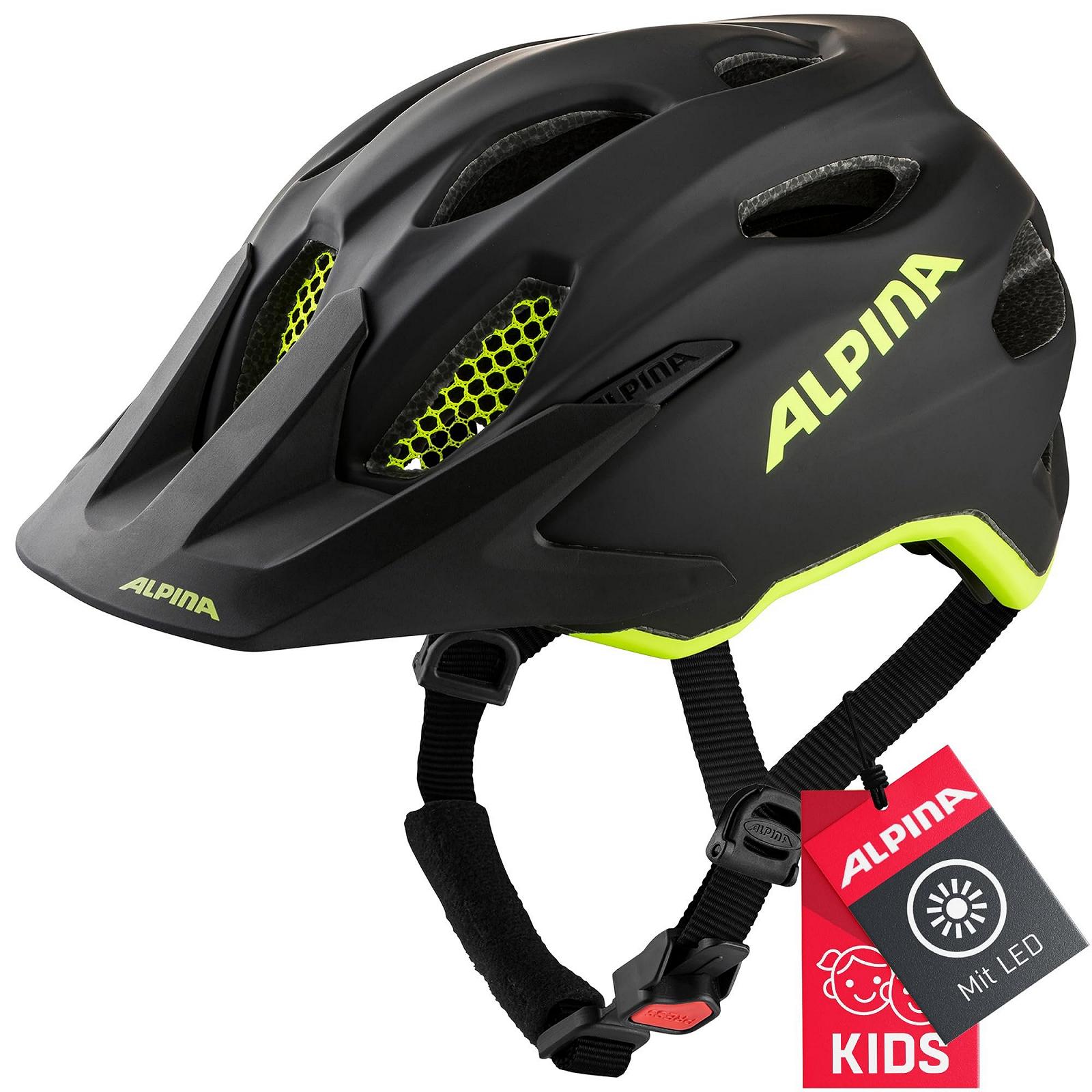 Шлем ALPINA Carapax JR. Flash Illuminated, легкий, безопасный, со светодиодом и сеткой от насекомых, детский, фото №1
