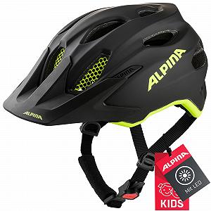 Шлем ALPINA Carapax JR. Flash Illuminated, легкий, безопасный, со светодиодом и сеткой от насекомых, детский - Фото 1