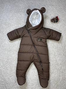 Демісезонний дитячий комбінезон 62, 68, 74, 80 р коричневий - Фото 1