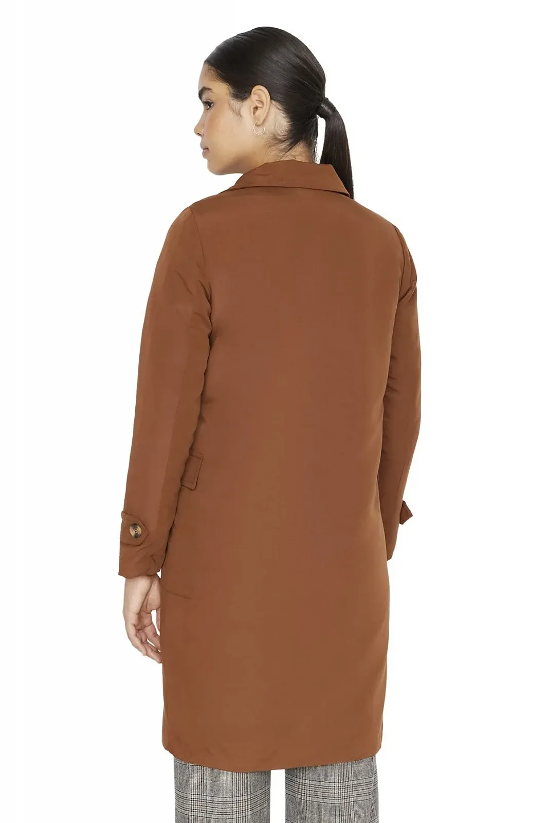 Тренч TRENDYOL Прямой Тканевый, фото №5 Тренч TRENDYOL Прямой Тканевый, фото №5