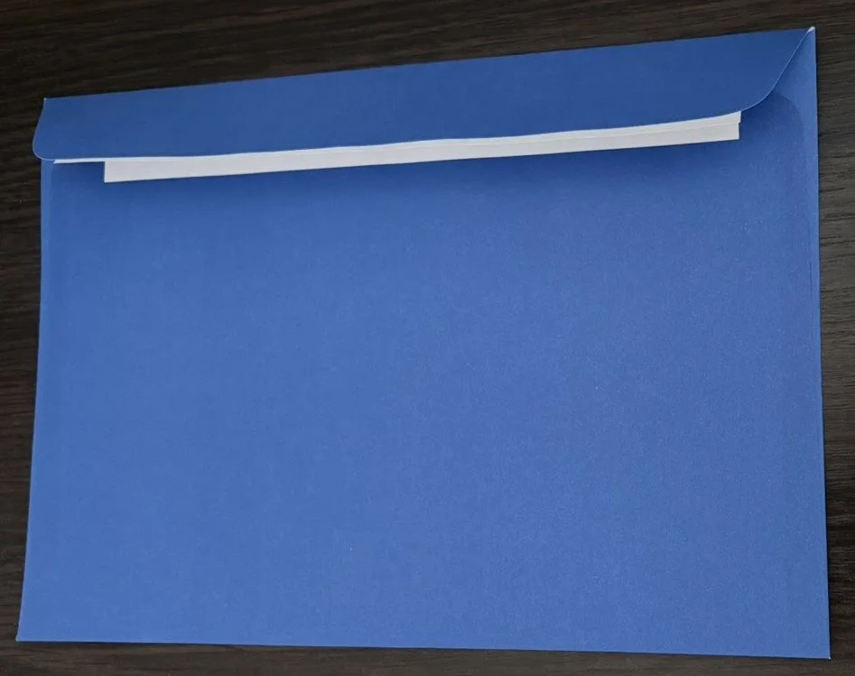 Сині конверти С5 паперові канцелярські поштові для документів А5. Пакування 10 шт., фото №1