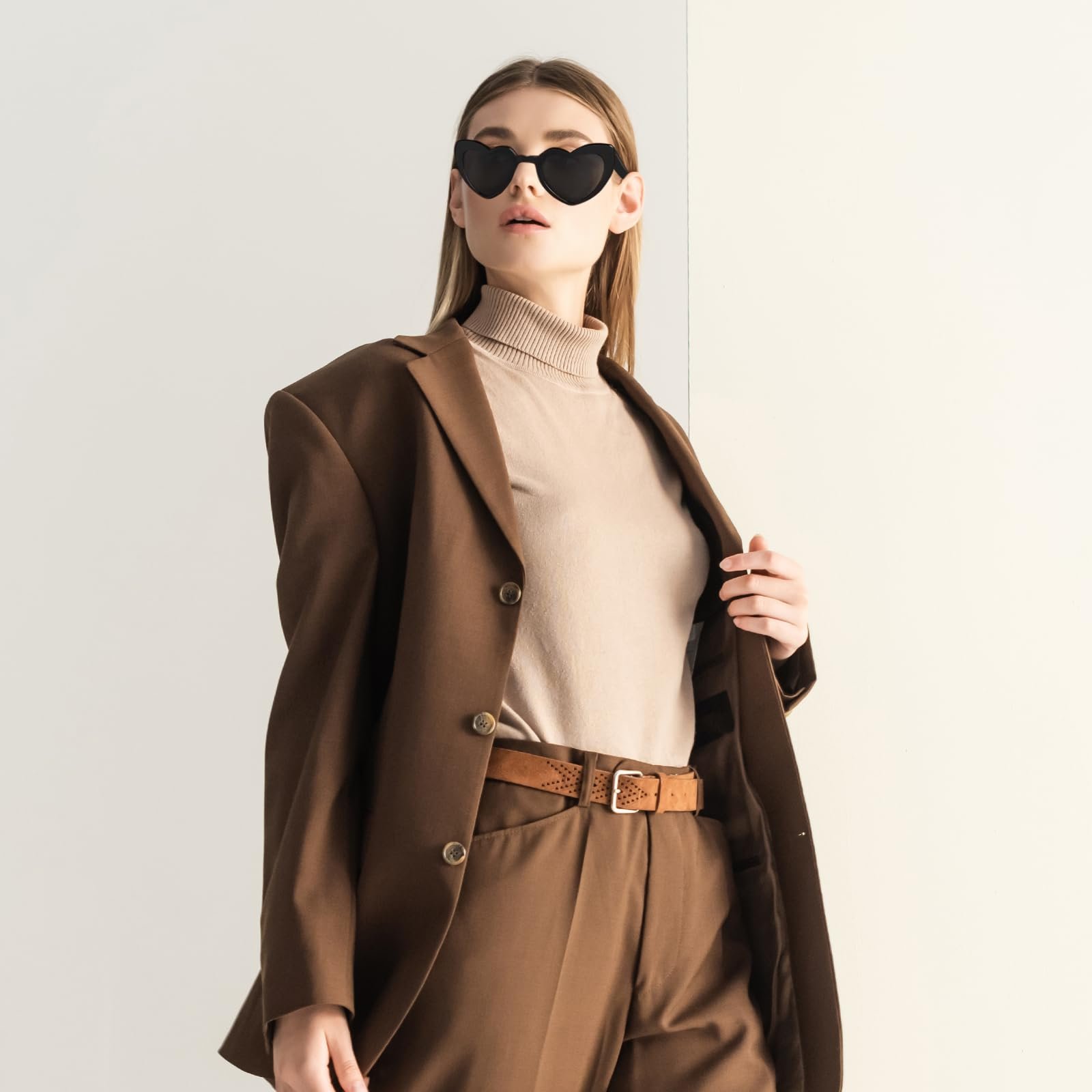 Солнцезащитные Очки Сердце FUIPVGI Черные Винтажные Форма Сердца, фото №7