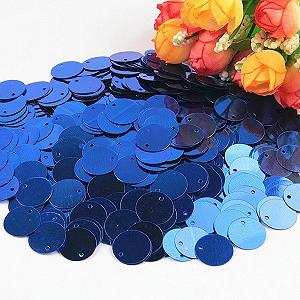 Круглі Паєтки 10мм Синій 50г - Фото 1