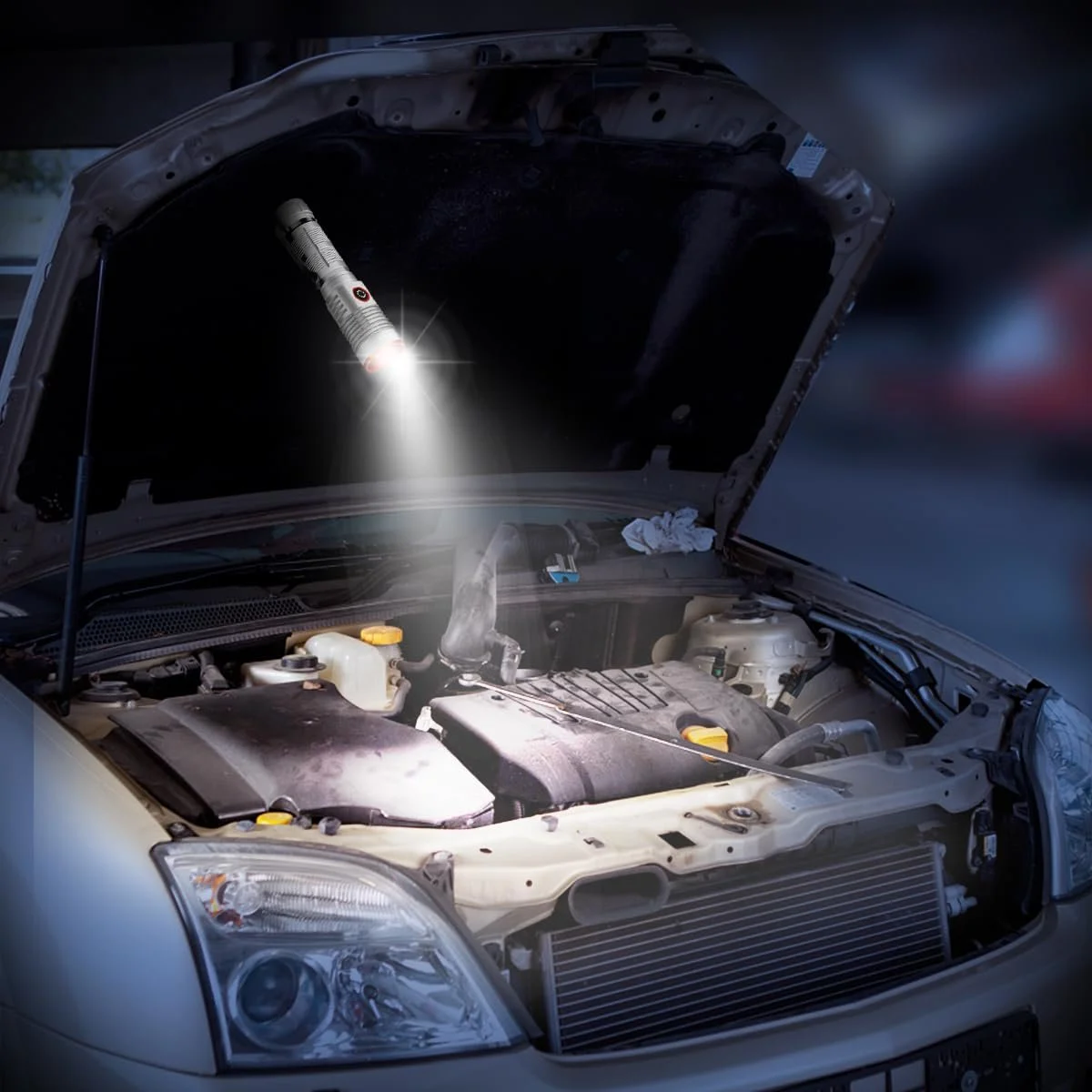 Ліхтарик WholeFire 2 шт LED Перезаряджається Магнітна база 20000 люмен USB Перезаряджається Zoomable Водонепроникний, фото №2