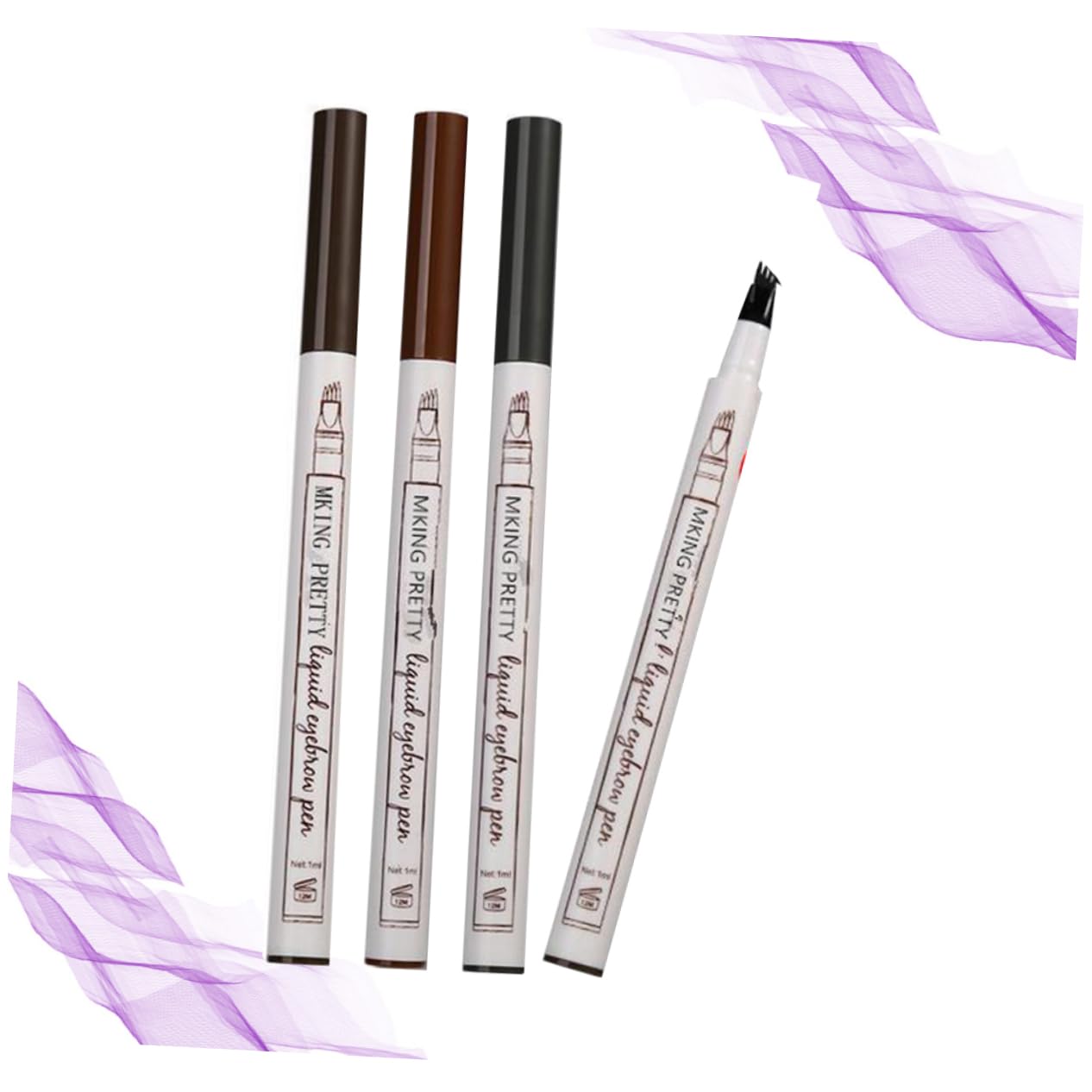 Олівець Beavorty Рідкий Водостійкий Набір з 4 шт. Тонкі лінії Пудра для брів, фото №7