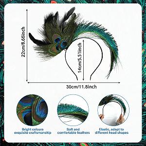 Обруч Перья павлина synthetic.ua - Фото 1