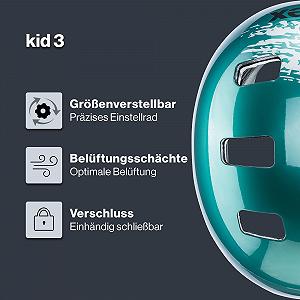 Шлем Uvex Kid 3 для детей - регулируемый размер - моющаяся внутренняя отделка synthetic.ua - Фото 1