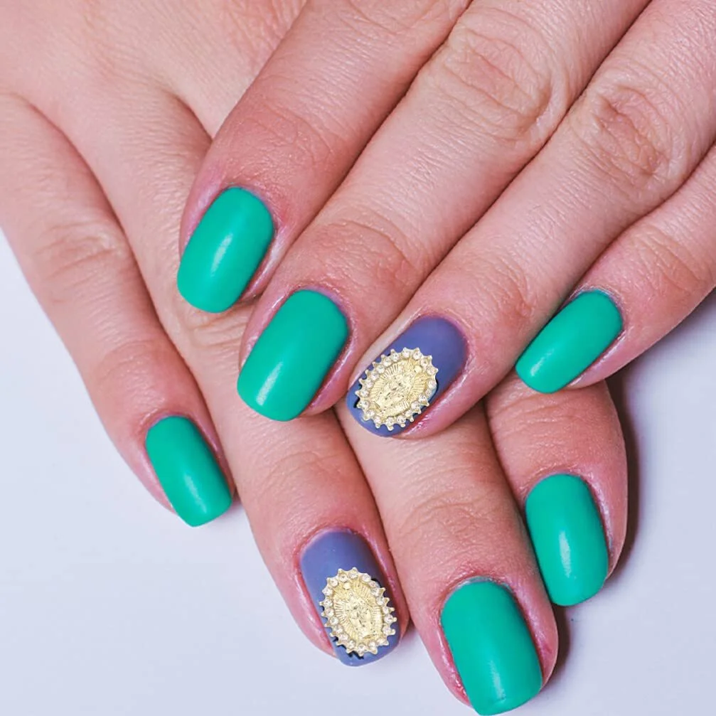 Украшения для ногтей Дева Мария 3D Ретро Украшения для ногтей Дева Гваделупская San Judas Религиозные украшения для ногтей, 30 шт, фото №7