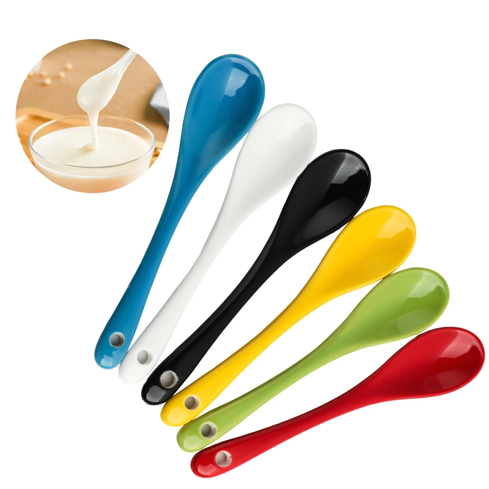 Набір з 6 ложок для яєць, порцелянові керамічні, фото №7 Набір з 6 ложок для яєць, порцелянові керамічні, фото №7