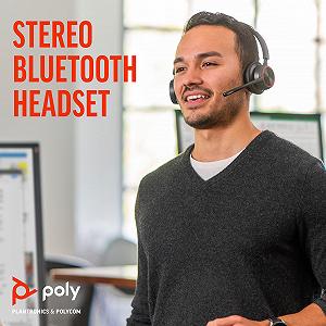 Навушники Plantronics Poly Voyager 4320 UC з мікрофоном та зарядною станцією, USB-C Bluetooth адаптер, чорний synthetic.ua - Фото 1