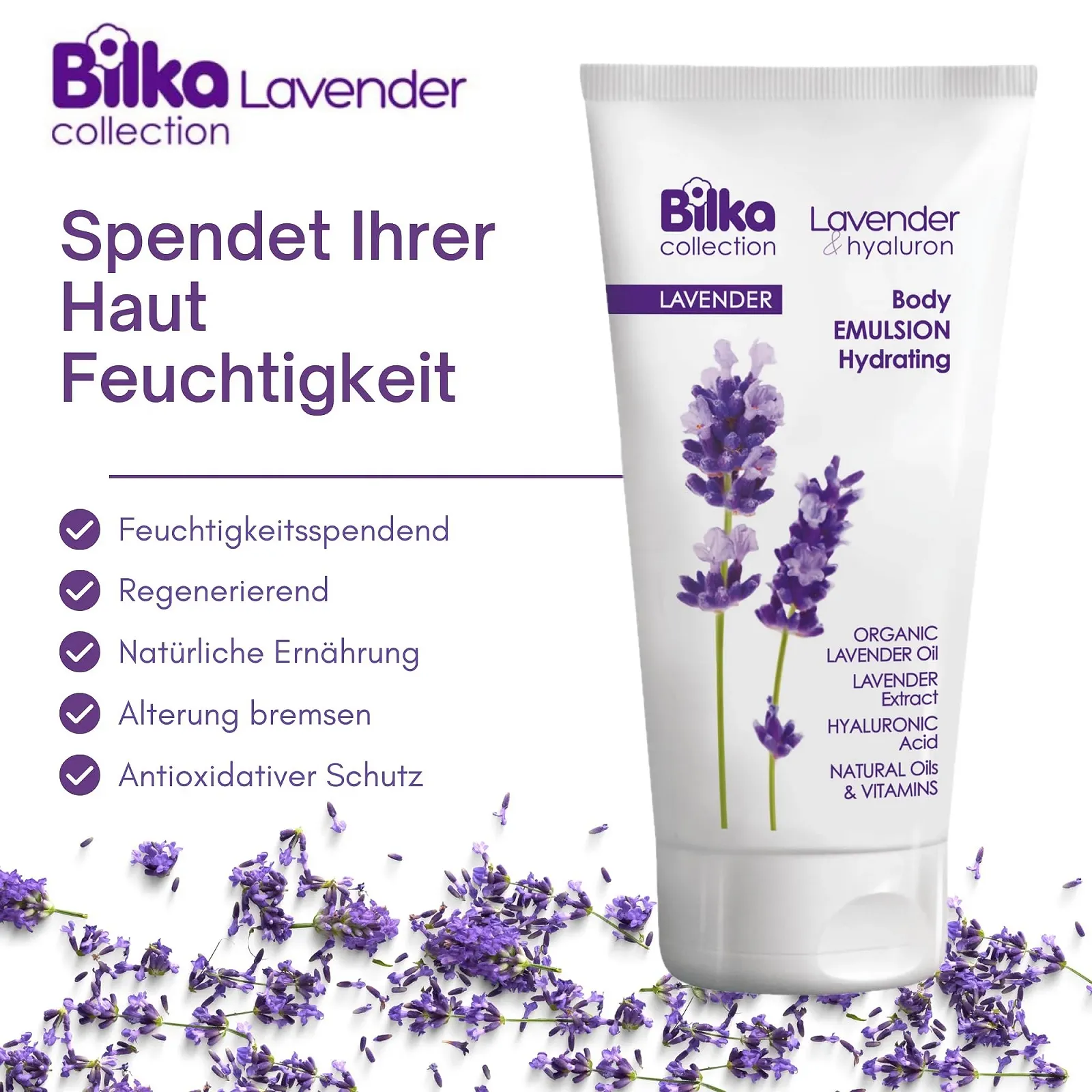 Лосьйон для тіла Зволожуючий Лаванда та Гіалуронова Hydrating 200 мл, фото №4 Лосьйон для тіла Зволожуючий Лаванда та Гіалуронова Hydrating 200 мл, фото №4