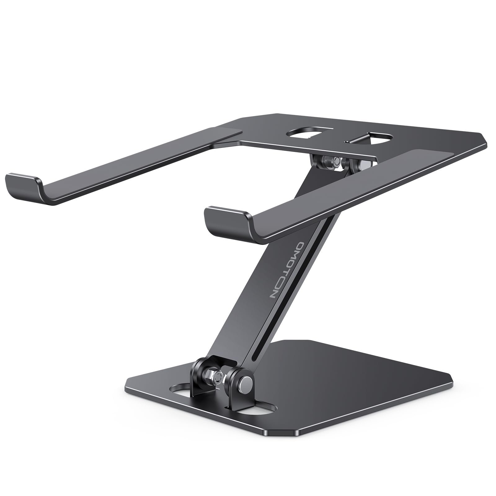 Підставка для ноутбука OMOTON Алюміній Регульована по висоті, ергономічна складна, таких як MacBook Pro/Air (11-16 дюймів), Чорний, фото №9