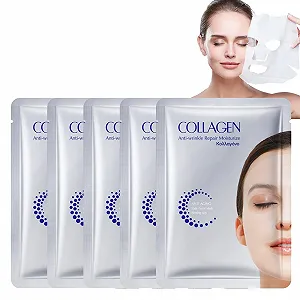 Маска для обличчя з колагеном, набір 5 шт. Зволожуюча - Фото 1