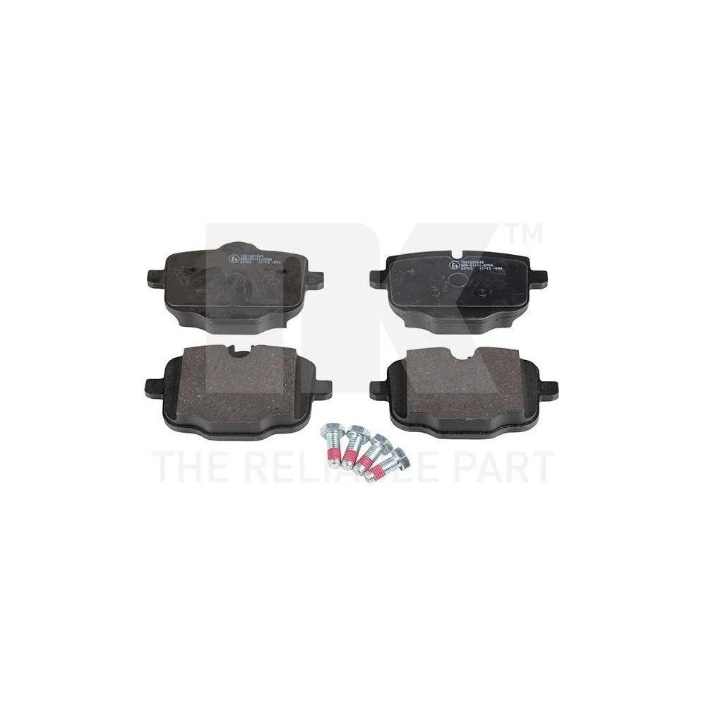 Комплект гальмівних колодок, дискове гальмо NK 221549 для BMW, задня вісь, фото №1