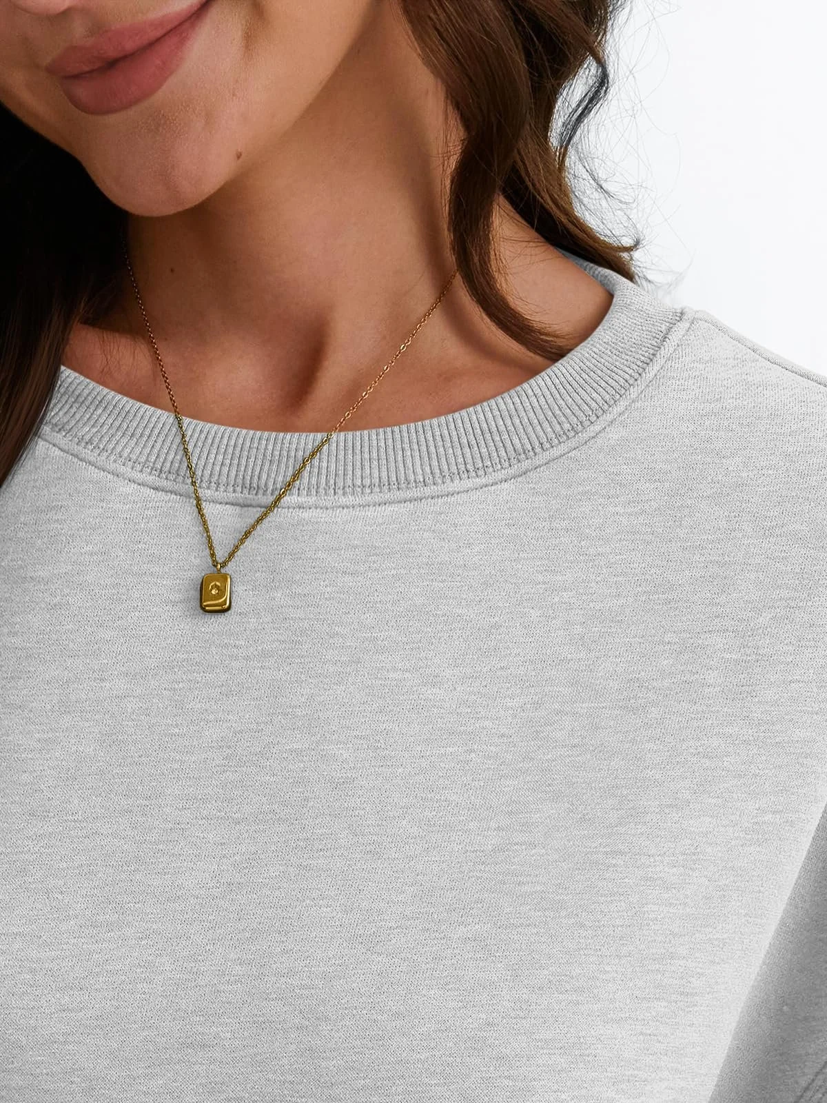 Женский свитшот EFAN, осенняя толстовка оверсайз с круглым вырезом, пуловер для девочек-подростков, милый повседневный наряд 2024, фото №5