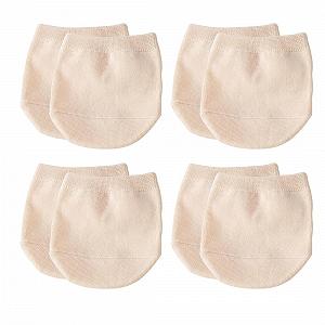 Женские носки с пальцами, полуноски с силиконовой подушечкой, носки для балеток, невидимые полуноски, дышащие, нескользящие носки для передней части стопы, подкладки для балеток и высоких каблуков, 4 пары - Фото 1