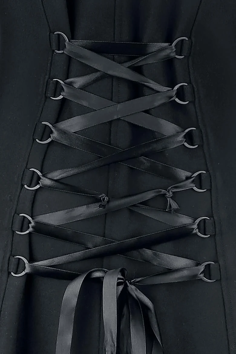 Пальто Gothicana by EMP Длинное Черное Шерстяное с большим капюшоном, фото №4 Пальто Gothicana by EMP Длинное Черное Шерстяное с большим капюшоном, фото №4