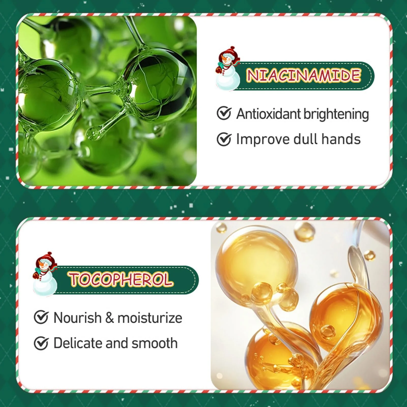 Набір різдвяних кремів для рук, щоденний зволожуючий набір кремів для рук, подарунки для жінок, фото №5