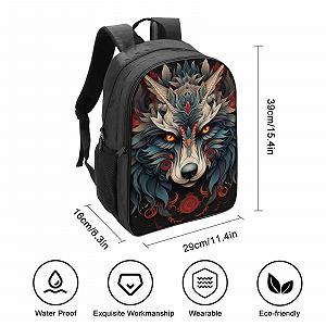 Шкільний рюкзак DPEOANEBN Wolf для дівчаток-підлітків, шкільний ранець для початкової школи, дитяча шкільна сумка, повсякденний рюкзак, 40x28x16 см synthetic.ua - Фото 1