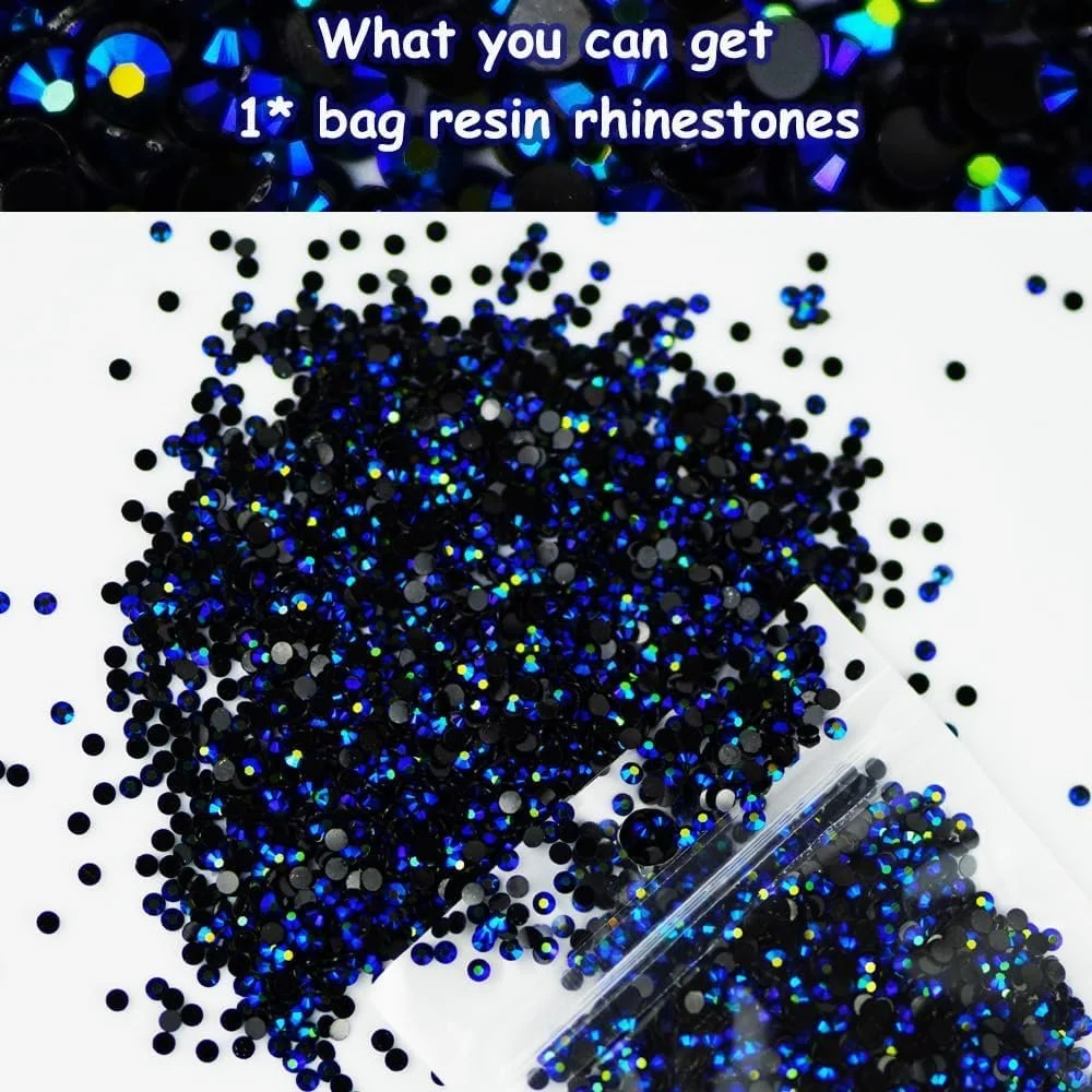 Стразы Смола Плоская Чёрный 3 мм SS12, фото №4