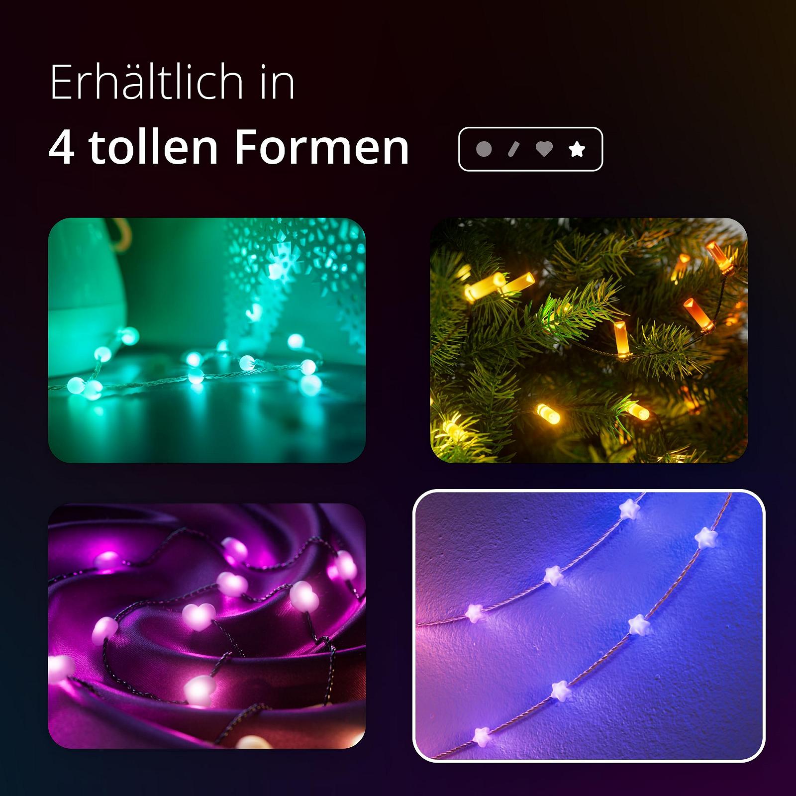 Гірлянда Twinkly Candies Зірка 100 RGB LED 6 метрів Прозорий дріт, фото №2