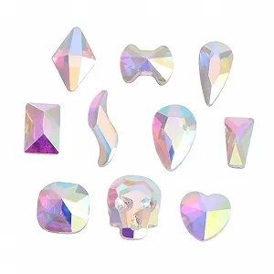 Стрази для нігтів Mikinona Diamond, пласка основа, акрилові, 100 шт. - Фото 1