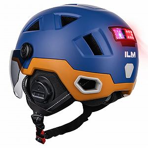 Шолом ILM Smart Велосипедний з козирком, попереджувальним світлом, датчиком гальмівного світла та функцією нахилу голови - Фото 1