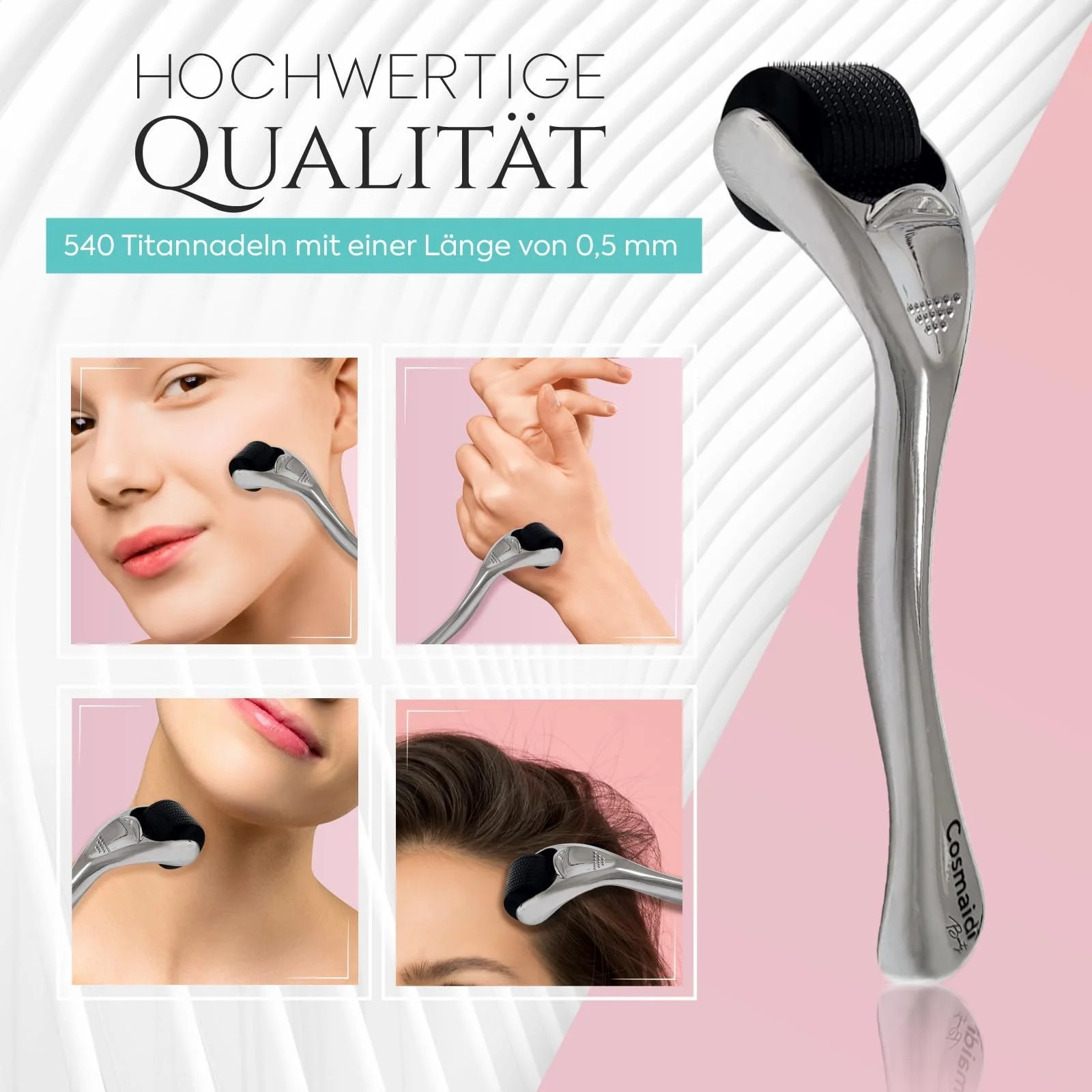 Дермаролер Cosmaidi 540 голок для догляду за обличчям, мікронідлінгу, фото №2