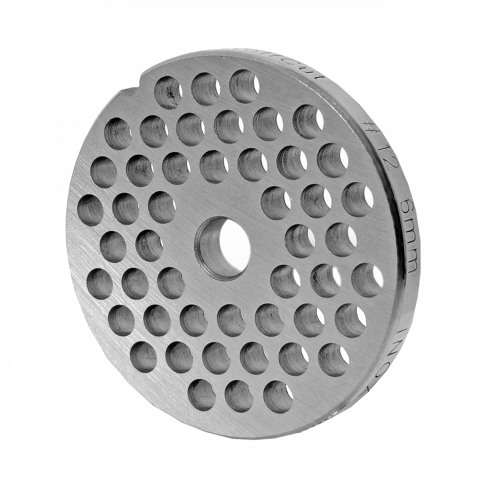 Перфорований диск для м'ясорубки WolfCut INOX Maxima MMM 12 6.0 мм, нержавіюча сталь, фото №1